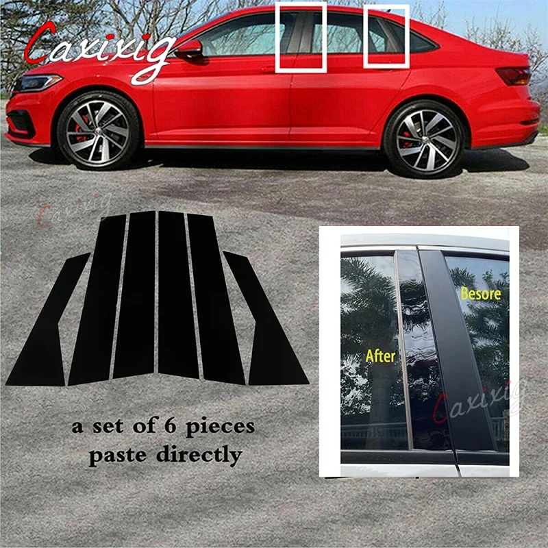 Cubiertas de pilar negro brillante para VW Jetta MK5 y Passat - imagen 3