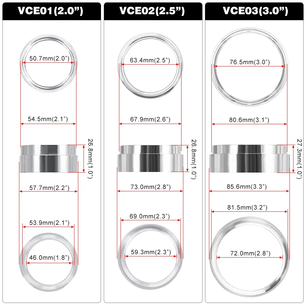 Abrazadera V-band de escape anodizada para tubo admisión turbo - imagen 5
