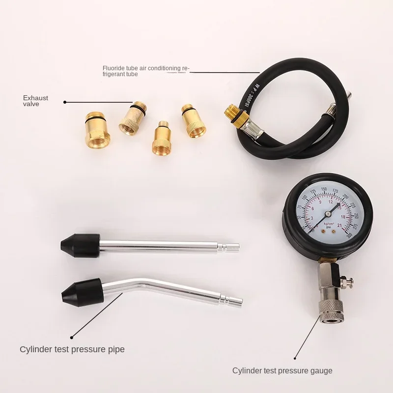 2025 Medidor de presión de cilindro rápido de combustible Herramienta de reparación de kit de diagnóstico de presión multifuncional automotriz