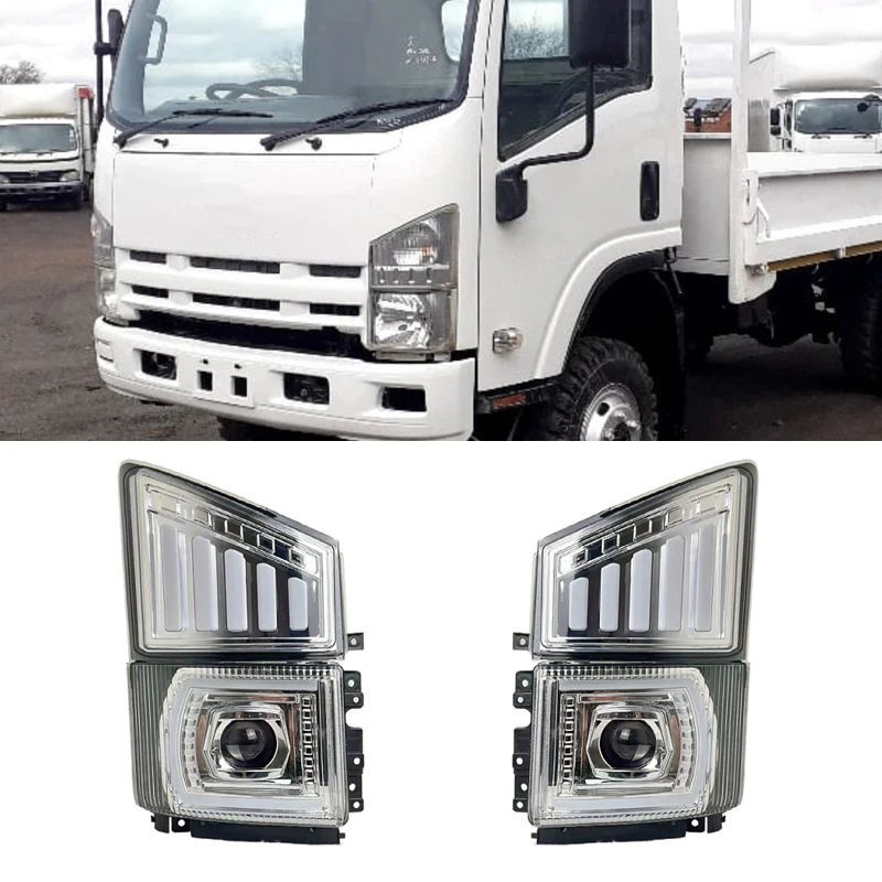Faros LED Isuzu 700P 8-97585173-2 con antiniebla y DRL