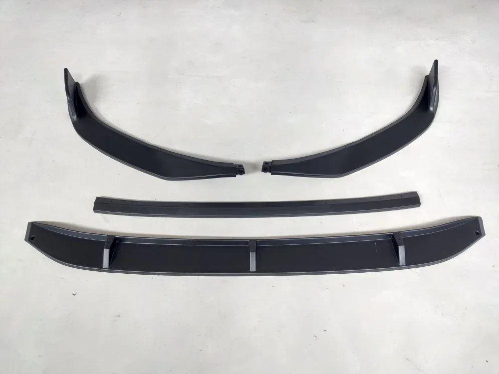 Para Volkswagen BORA 2019 año parachoques delantero de coche kit de carrocería de cola modificación de labio en alerón de parachoques barbilla negro brillante - imagen 4