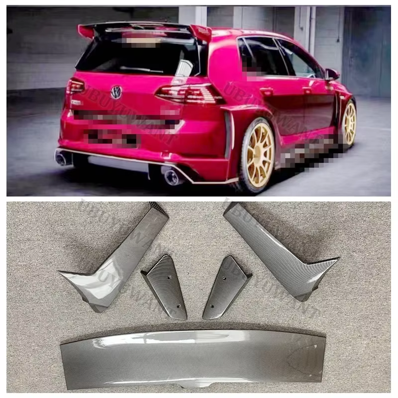 Alerón TCR negro brillante para VW Golf Mk7 y Mk7.5 2014-2018 - imagen 4