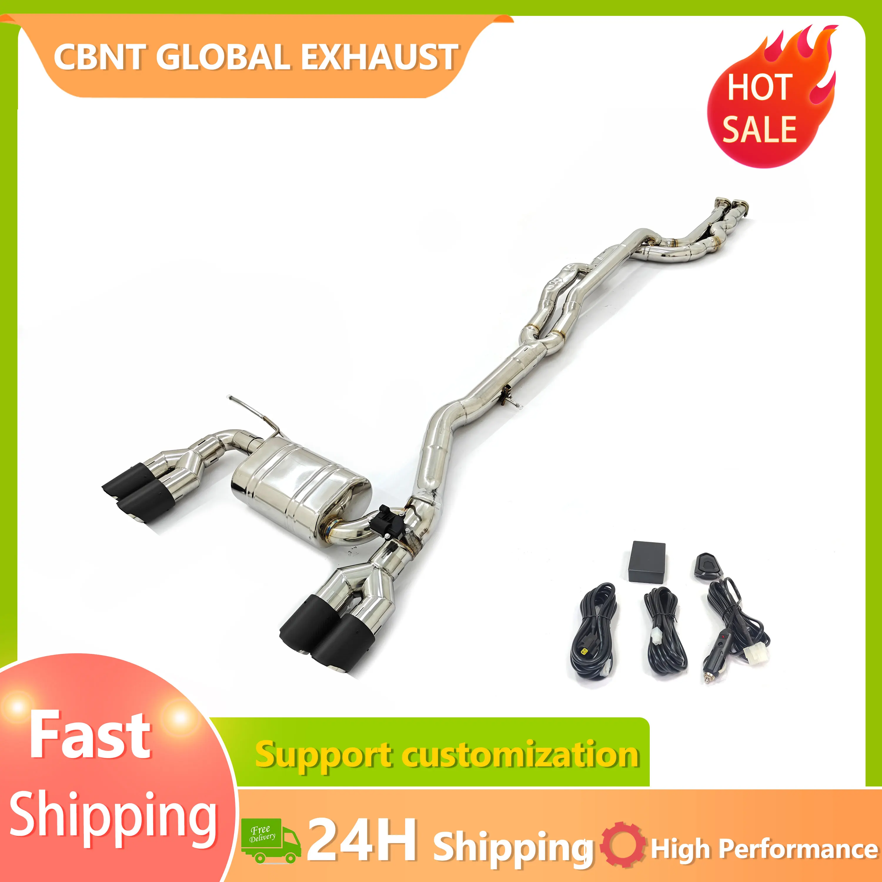CBNT Sistema de escape catback valvulado para BMW M2 Competition S55