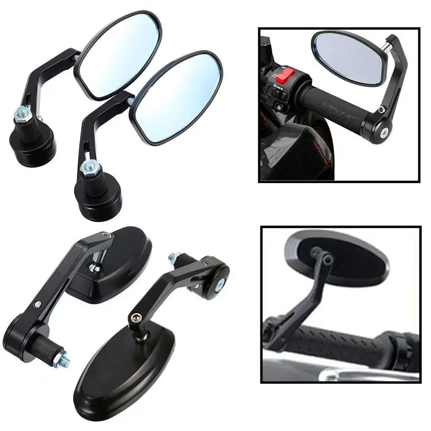 Espejo retrovisor manillar moto universal de aleación de aluminio