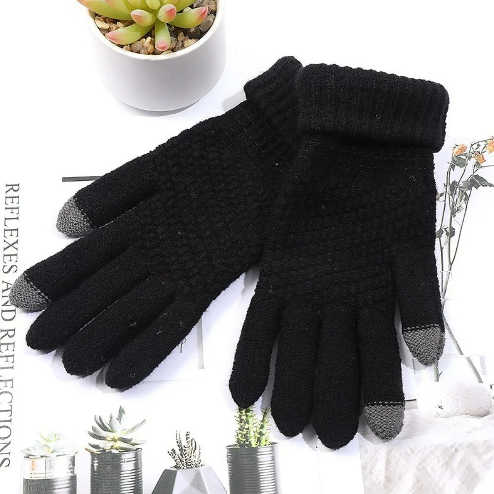 Kit guantes invierno conductor táctil mujer - fríos - punto suave - exteriores - imagen 2