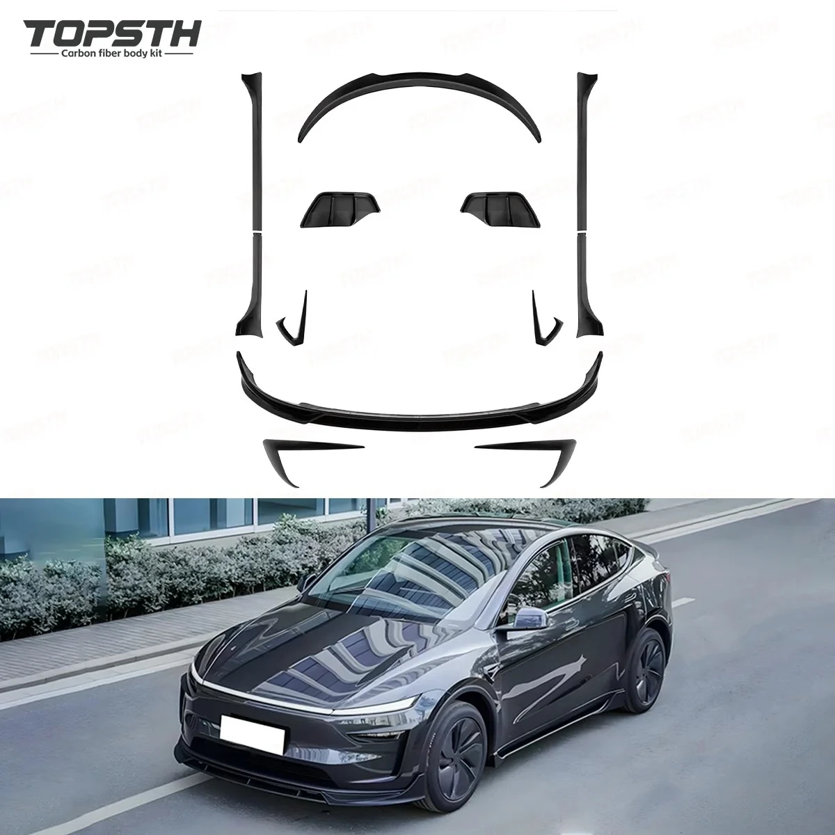 Kit carrocería deportivo Tesla Model Y Juniper: parachoques y difusor