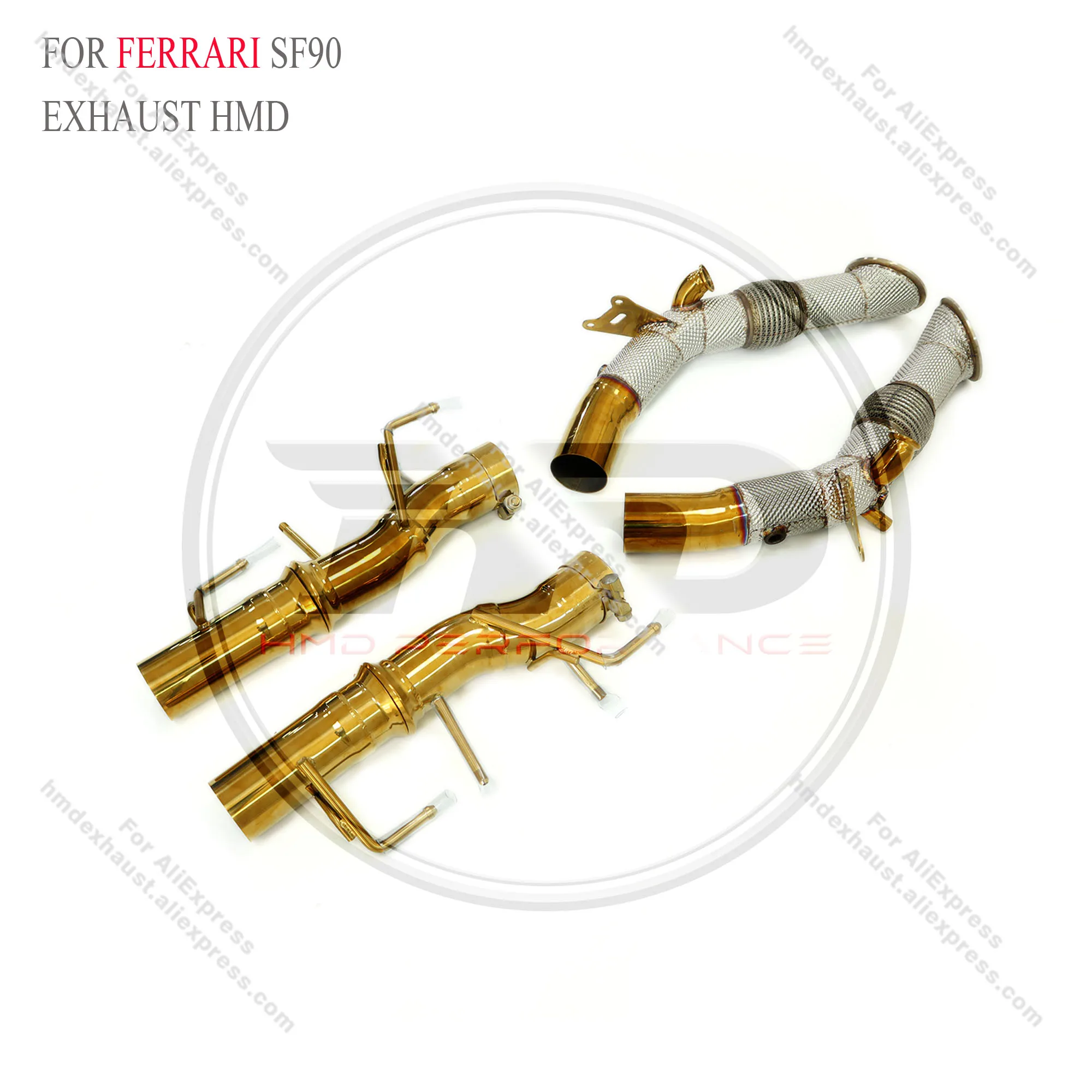HMD catback de acero inoxidable para Ferrari SF90 escape completo - imagen 3