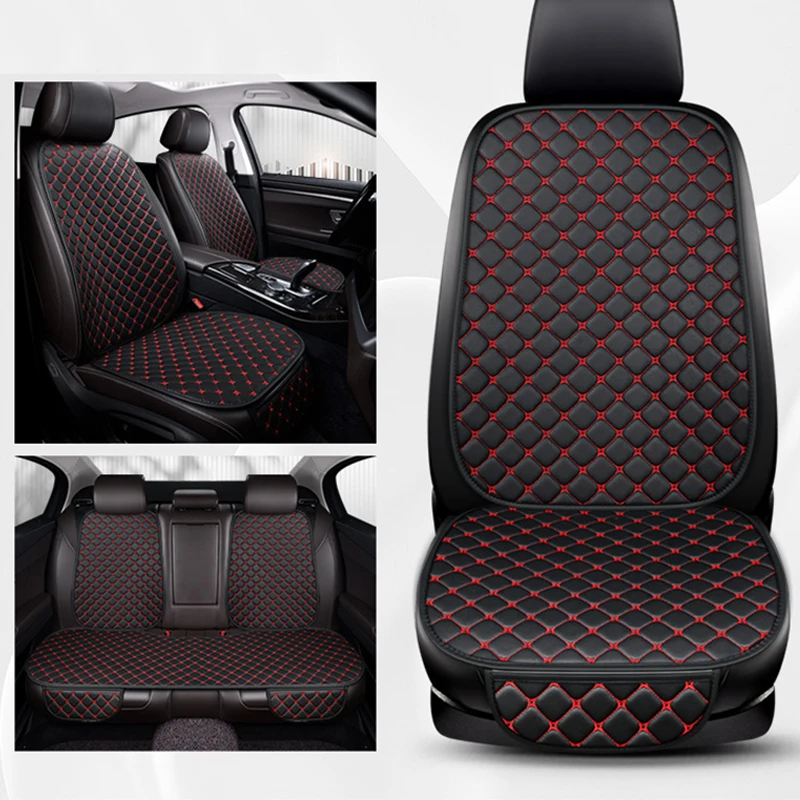Funda cuero PU para asiento coche universal con cojín respaldo