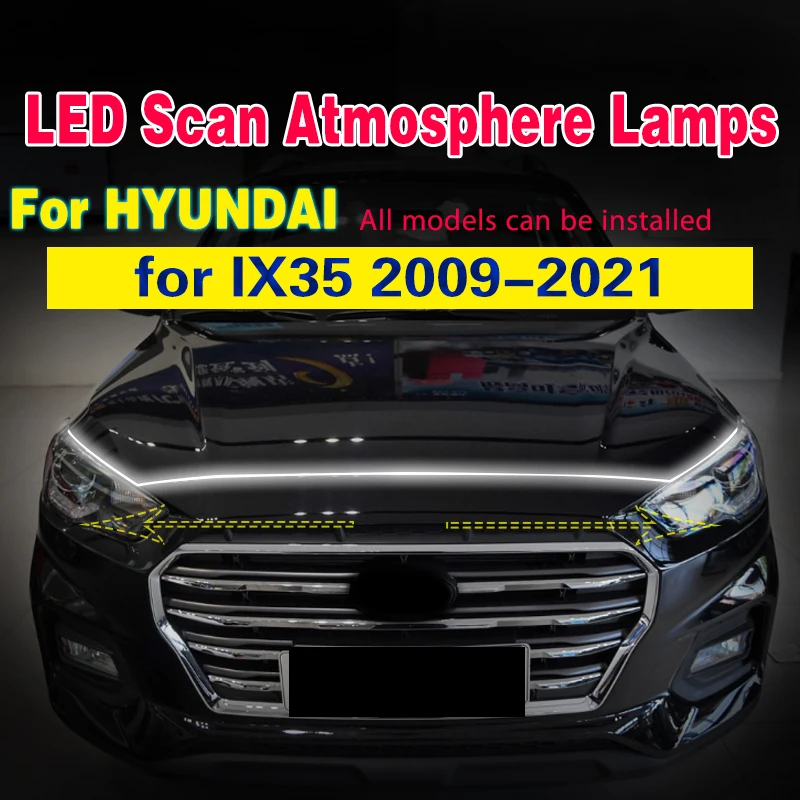 Luz de circulación diurna LED impermeable para Hyundai ix35 2009-2021