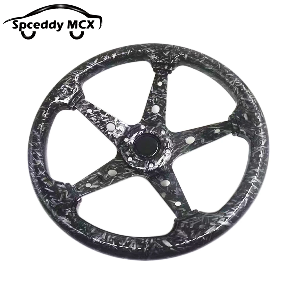 Volante tuning MCX 350mm 5 radios universal – aspecto carbono - imagen 4