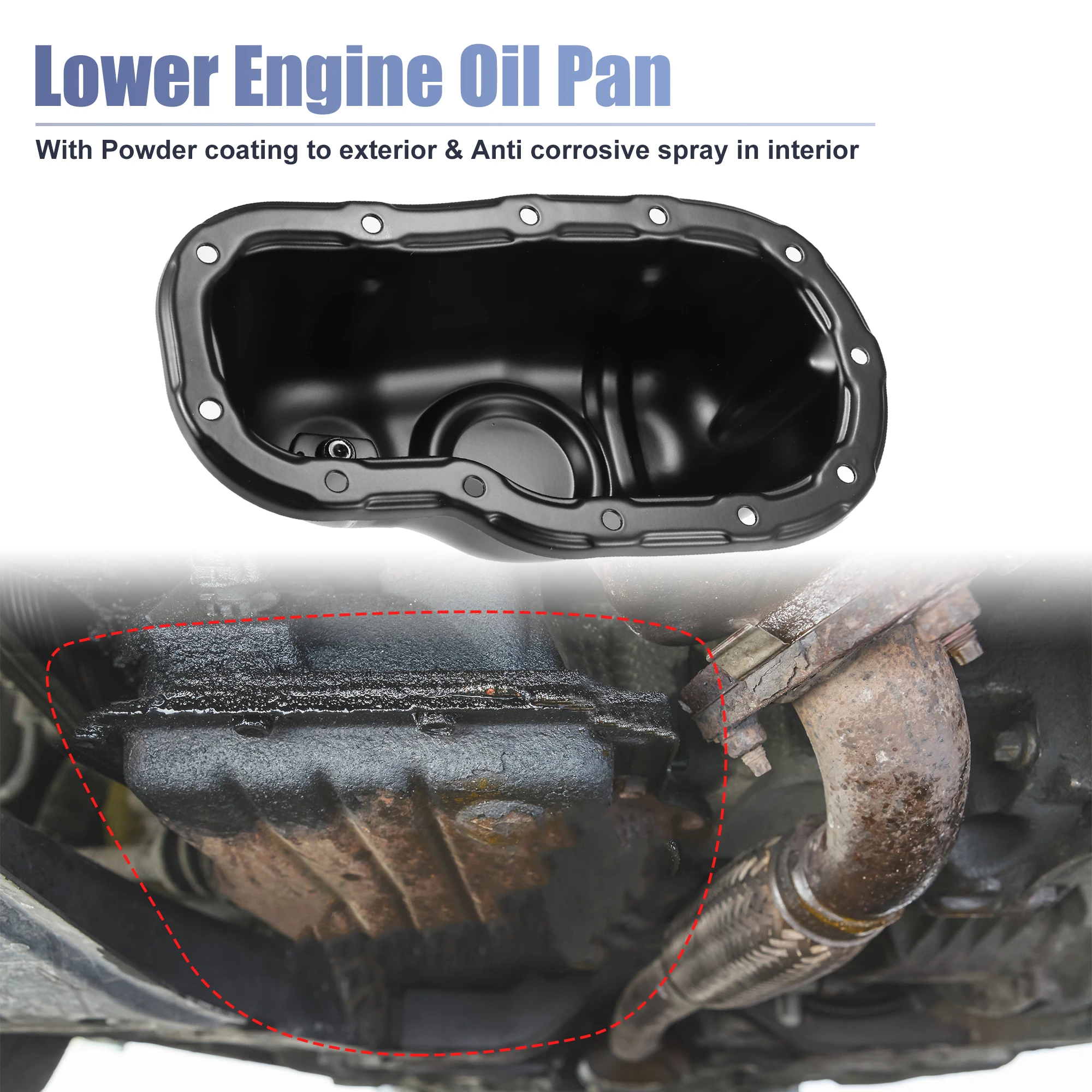UXCELL 12102AD010 Cárter de aceite para Toyota 4Runner 2003-2023 - imagen 2