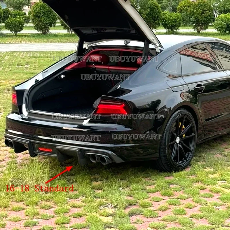 Difusor trasero + alerón fibra carbono Audi A7 S7 RS7 2016-2018 - imagen 2