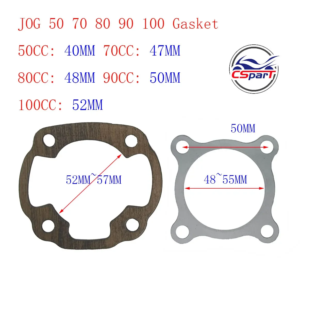 Kit Cilindro Tuning 50-53mm Yamaha JOG 90CC 100CC Scooter - imagen 5