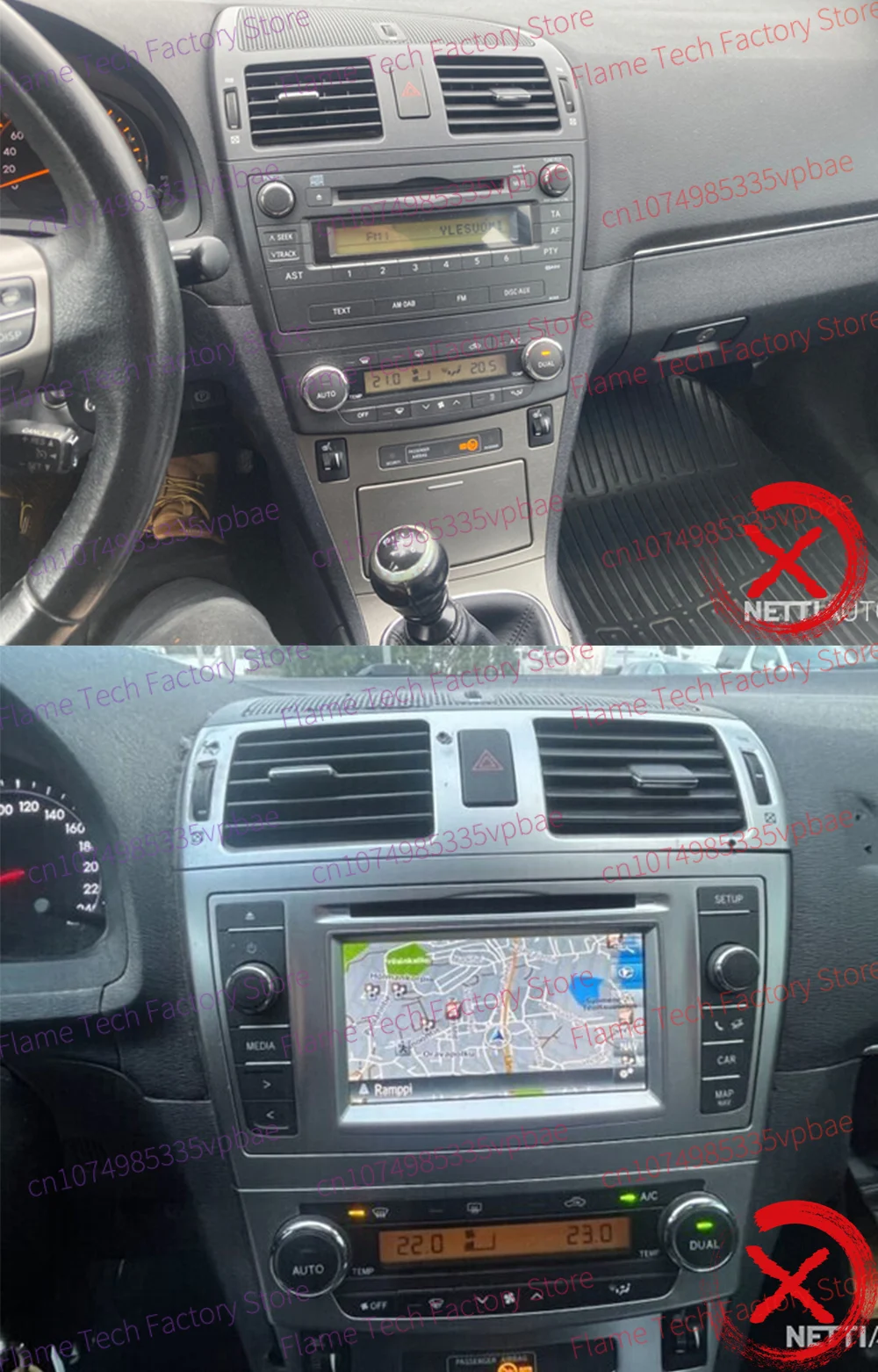 Compatibilidad y tipo de radio original para Toyota Avensis