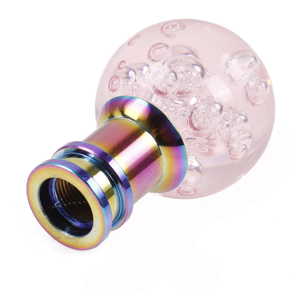 Pomo de cambio de cristal transparente con burbujas universal - imagen 4