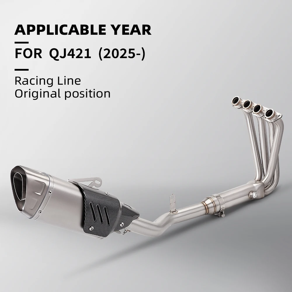 Sistema escape moto con enlace completo de 51 mm – QJMotor QJ421 2025