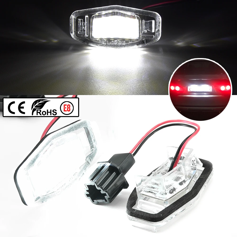 Lámparas LED para matrícula Honda Civic, luz blanca 6000 K