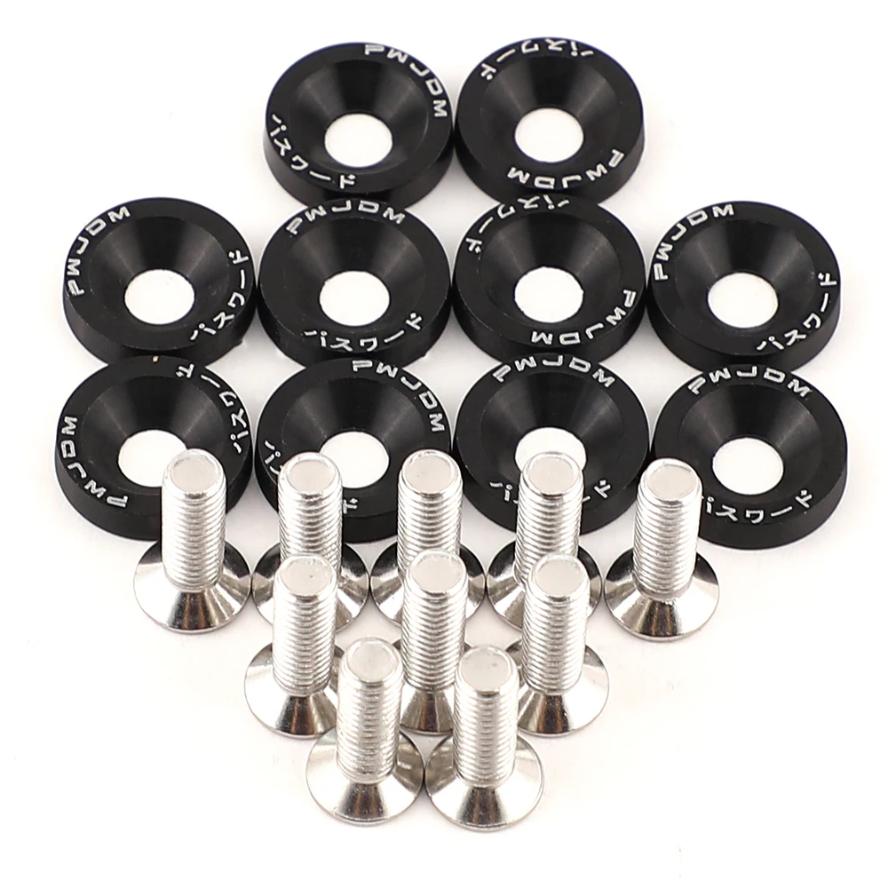 Arandela de aluminio M6 para matrícula y guardabarros Honda Nissan BMW - imagen 2