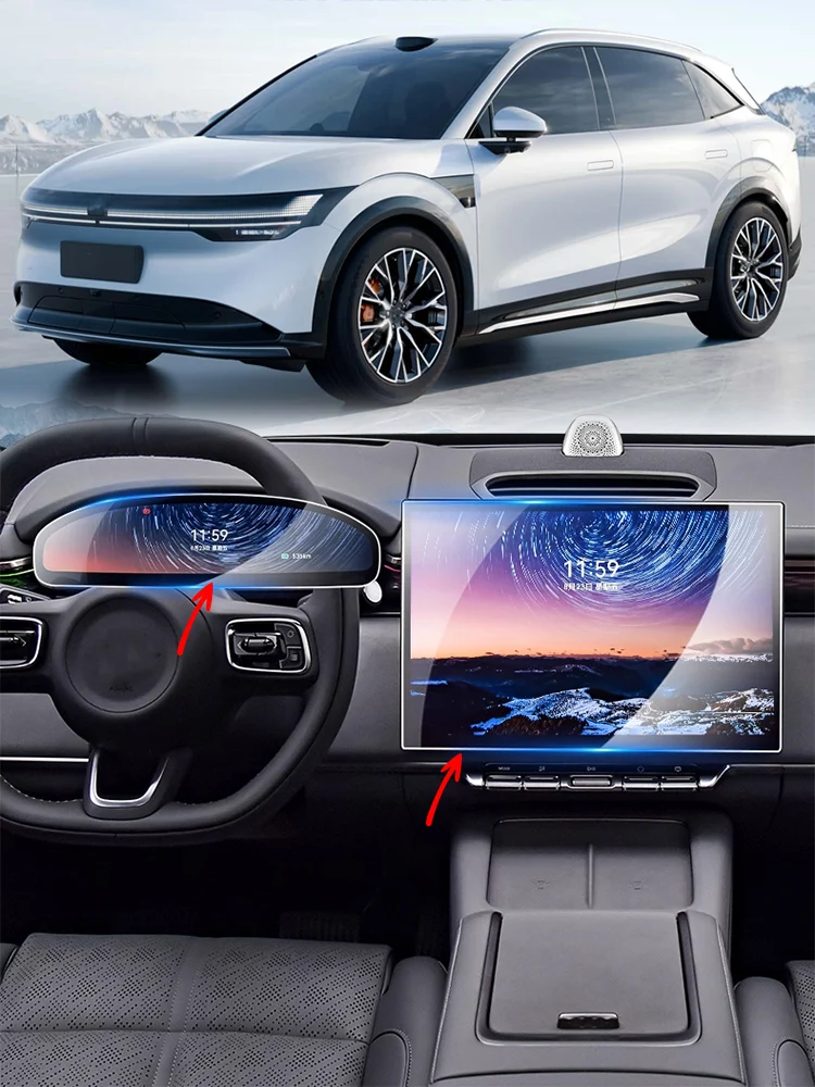 Para ZEEKR 7X 2024 2025 navegación GPS para coche pantalla táctil Protector de pantalla de vidrio templado antiarañazos