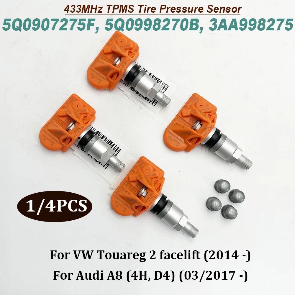 Audi 5Q0907275 sensor TPMS presión neumáticos para A7 y A8