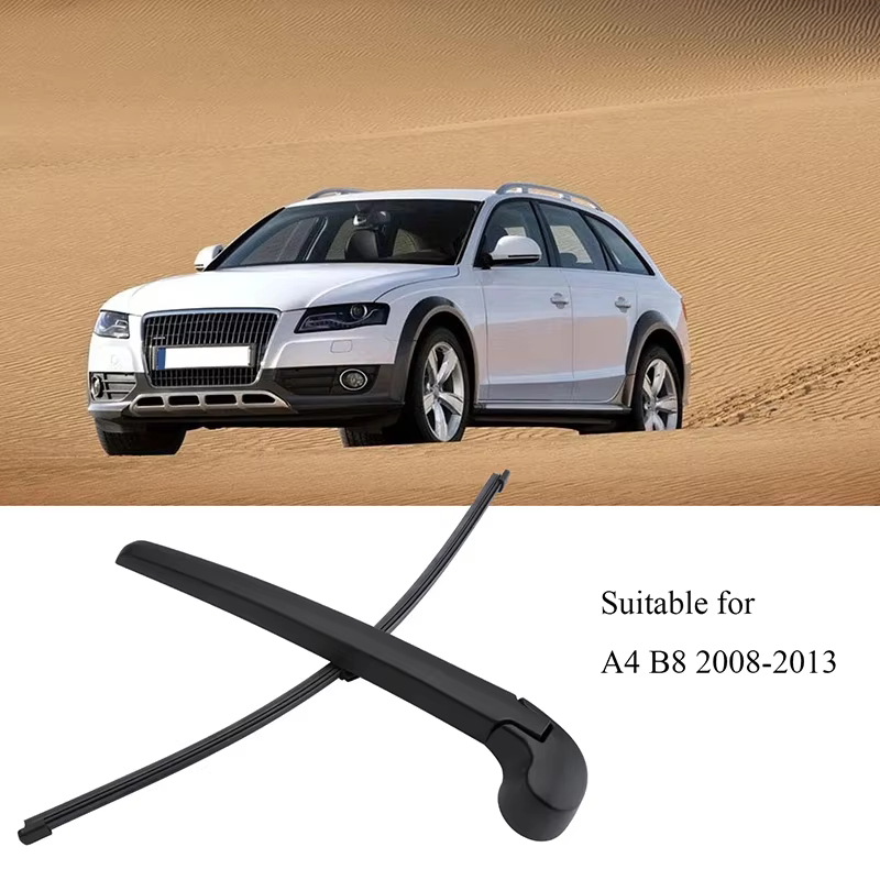 Brazo y cuchilla de limpiaparabrisas trasero negro para Audi A4 B8