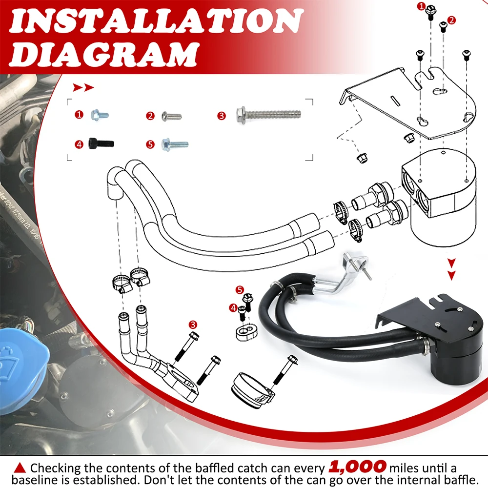 Kit captura aceite deflector instalado en compartimento motor