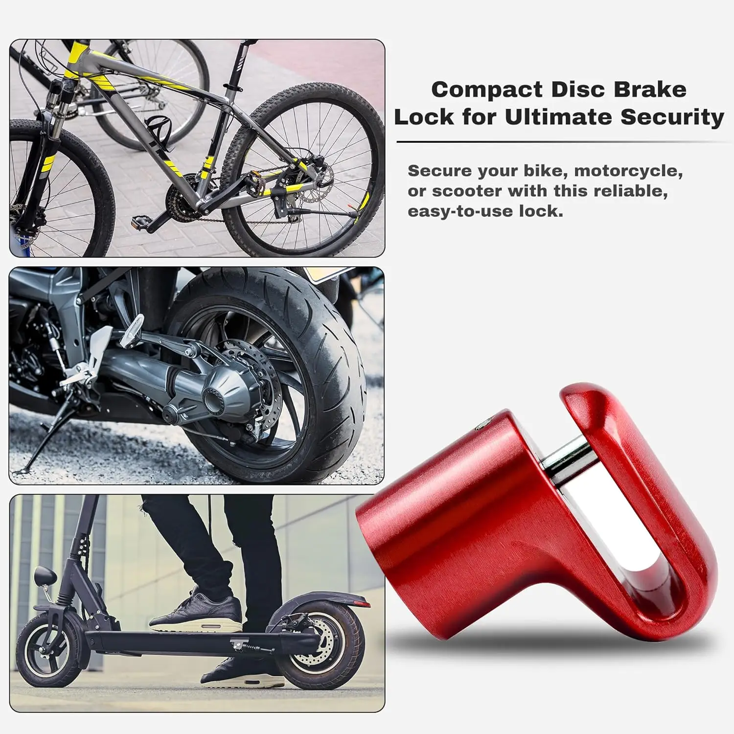 Candado disco moto antirrobo – Alta seguridad para motocicleta y patinete