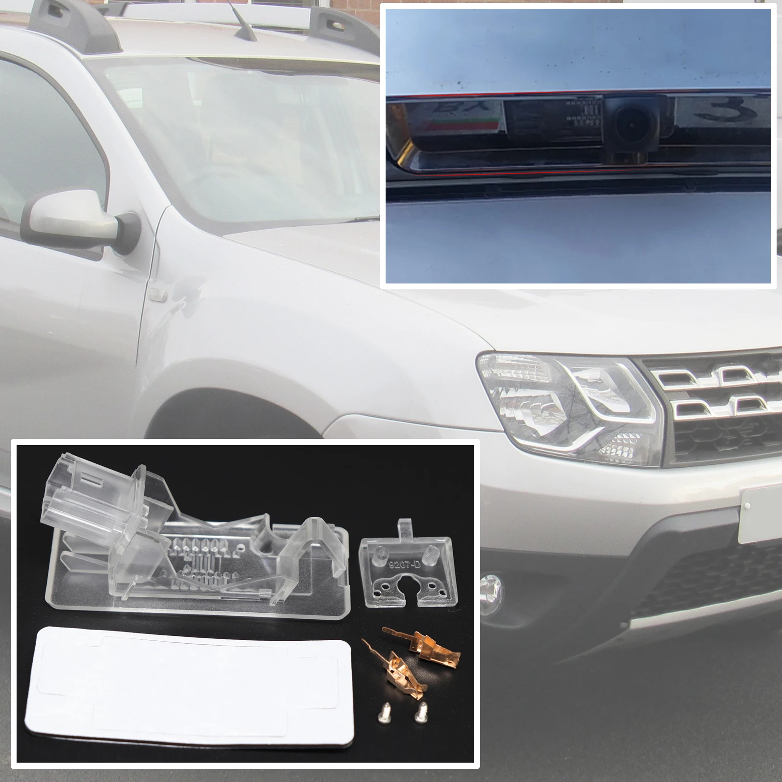 Soporte cámara trasera Renault Duster – Nissan Terrano (2009-2018)