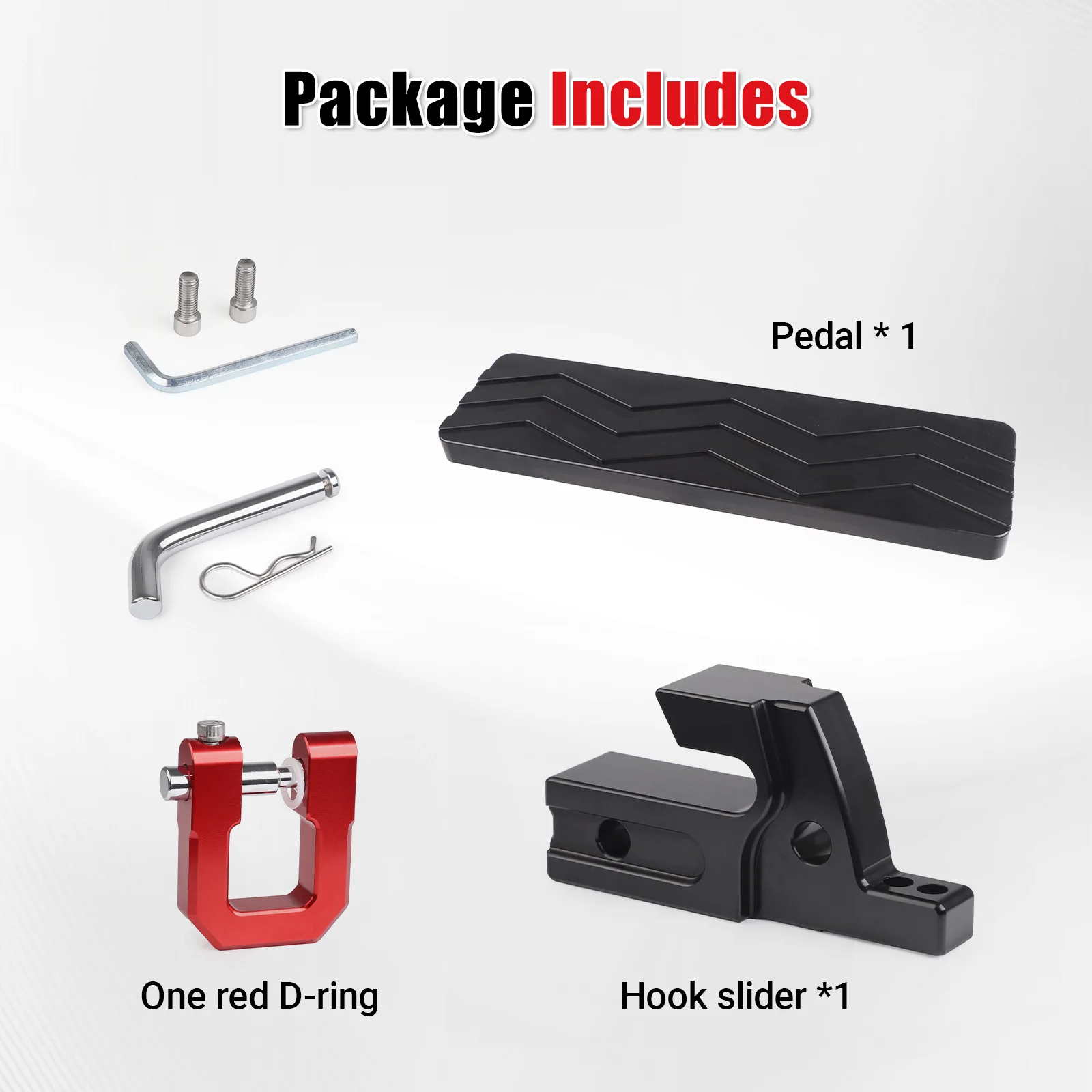Deslizador de enganche con grillete D de 3/4″ para receptor de 2″