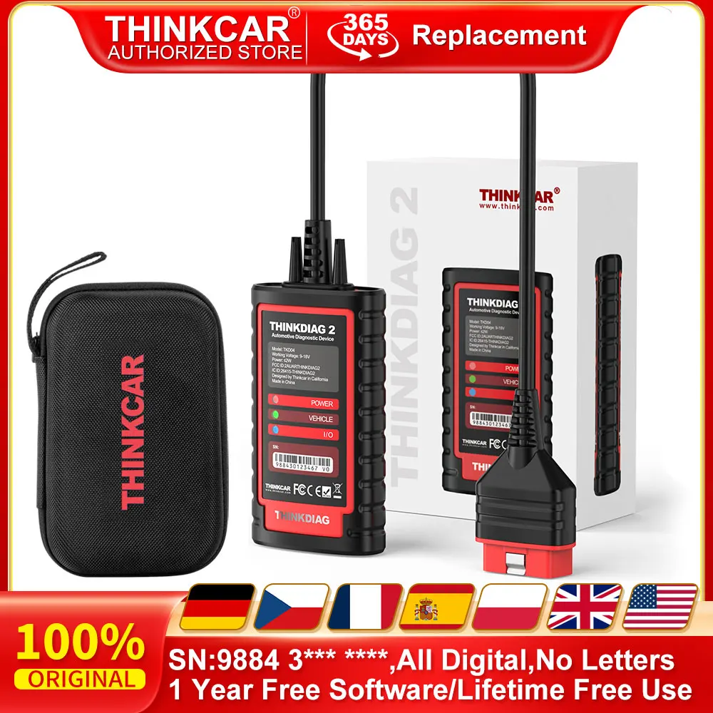 THINKCAR ThinkDiag 2 | Escáner diagnóstico OBD2 CAN FD – 15 servicios codificación ECU