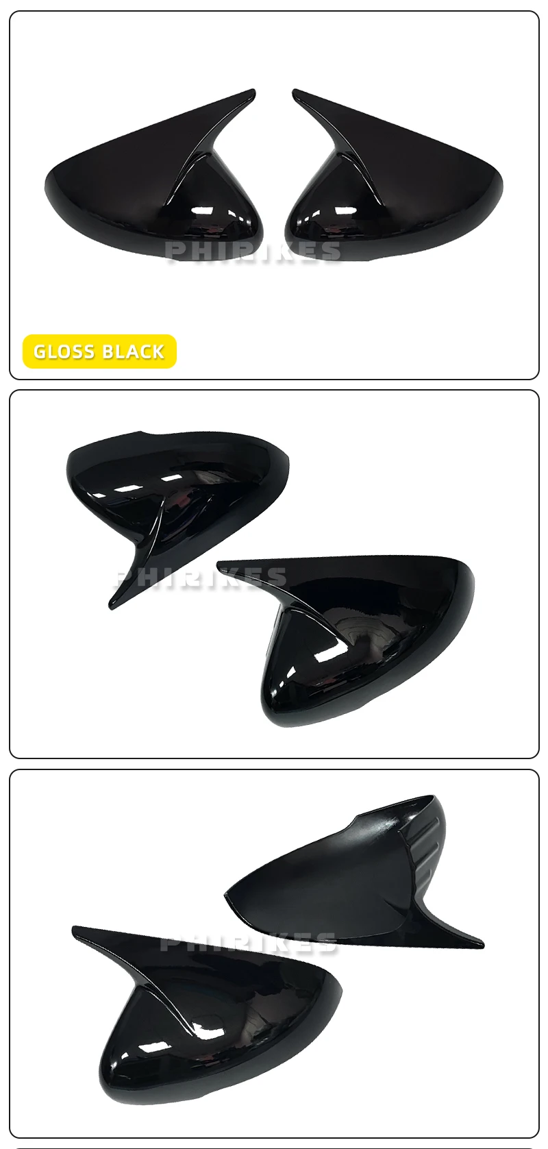 Cubierta de espejo retrovisor de puerta lateral de carrocería de coche ABS cubierto con patrón de fibra de carbono para KIA Stinger 2018-2022 2023