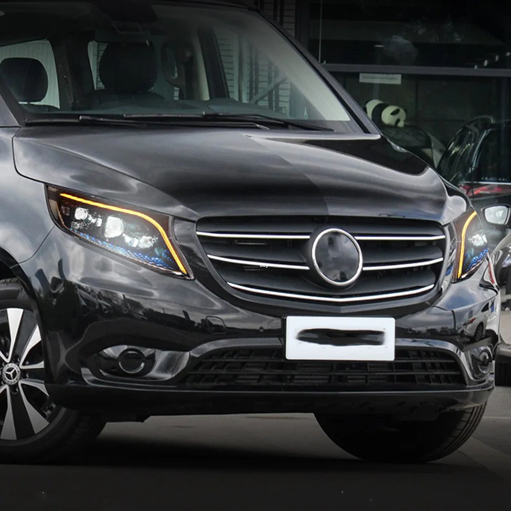 Faro delantero de coche para Benz Vito W447 V260 V300 2016-2024, actualización de alta calidad, estilo Clase S, accesorios de herramientas de lente de faro dinámico - imagen 5