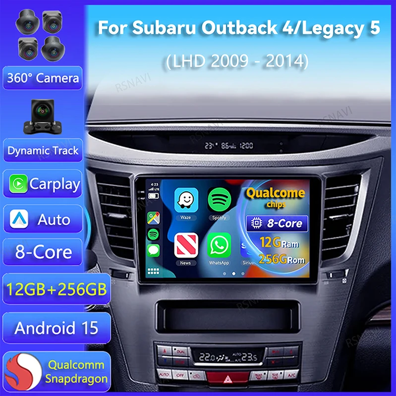 Autoradio Android Subaru Outback 2009-2014 2DIN