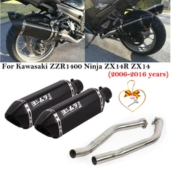 Tubo escape intermedio Kawasaki con DB Killer para ZX14R ZZR1400