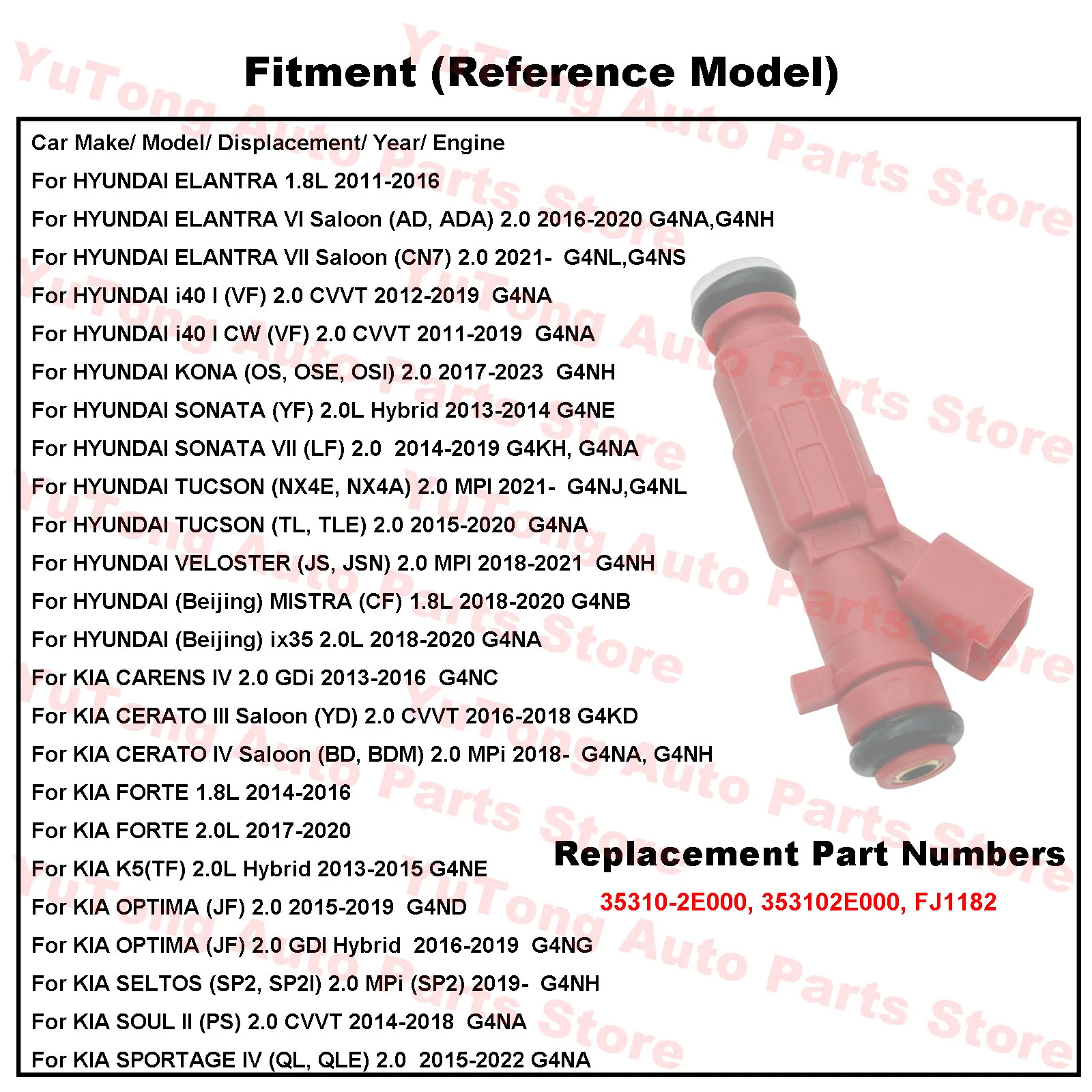 353102E000 Boquilla inyector para Hyundai Elantra i40 Tucson - imagen 4
