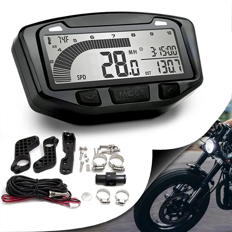 Velocímetro Digital Trail Tech con termómetro – Moto KTM Yamaha Suzuki Kawasaki