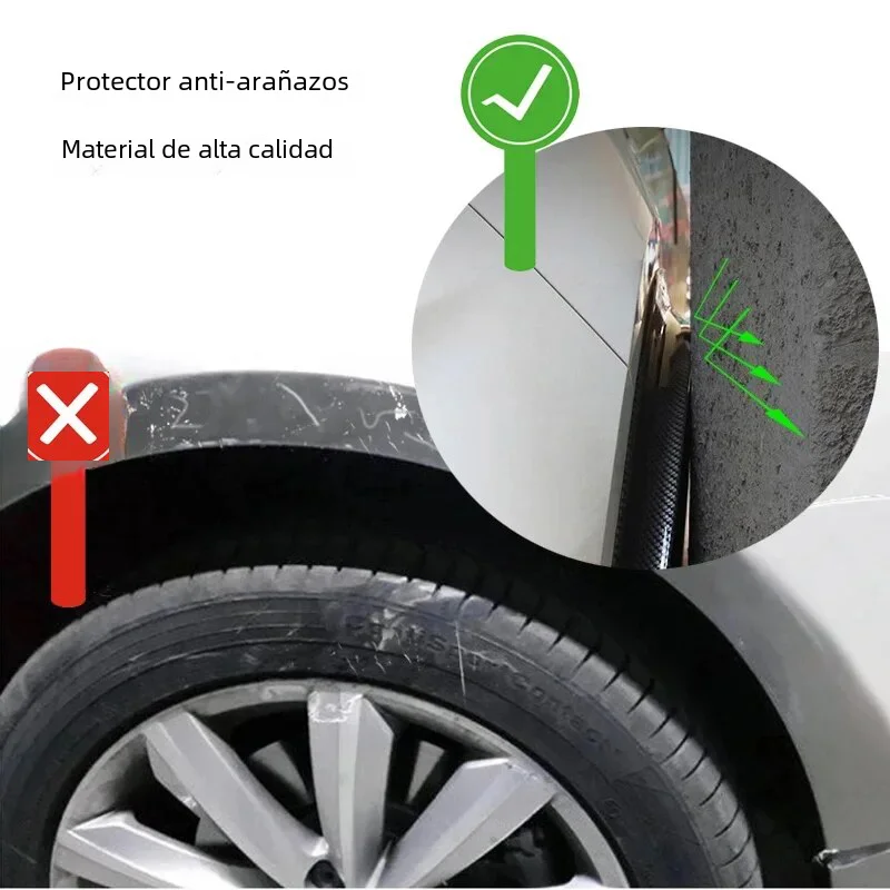 Arcos de rueda guardabarros universales – Estampado fibra de carbono - imagen 2