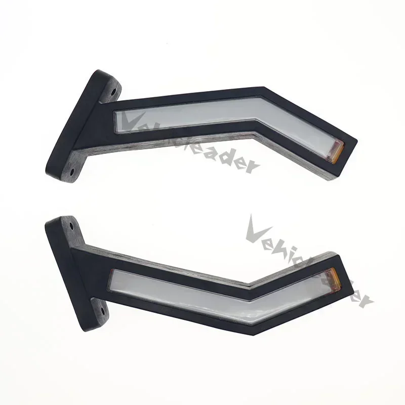 2 uds LED neón tallo luz de posición lateral 12V 24V camión remolque indicador de advertencia lámpara de posición Universal impermeable ámbar rojo blanco - imagen 3