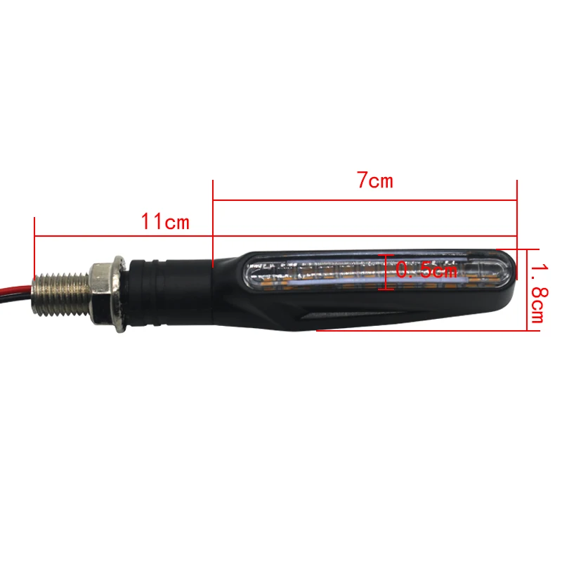 Intermitente LED universal para moto ámbar 12 V IP68 - imagen 3