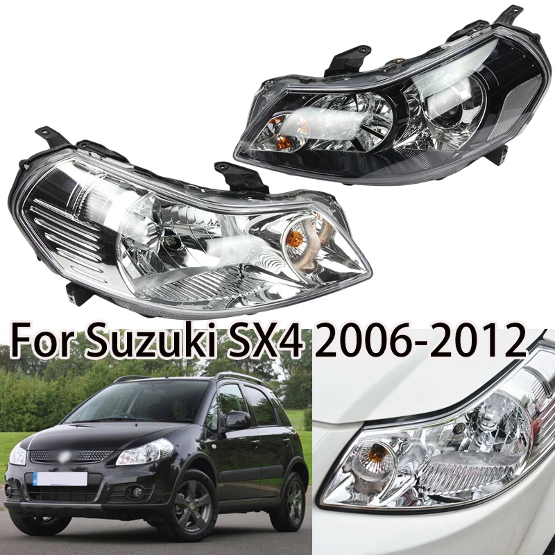 Faro delantero de parachoques de coche, luz de conducción delantera, tipo blanco y negro, para Suzuki SX4 2006-2012