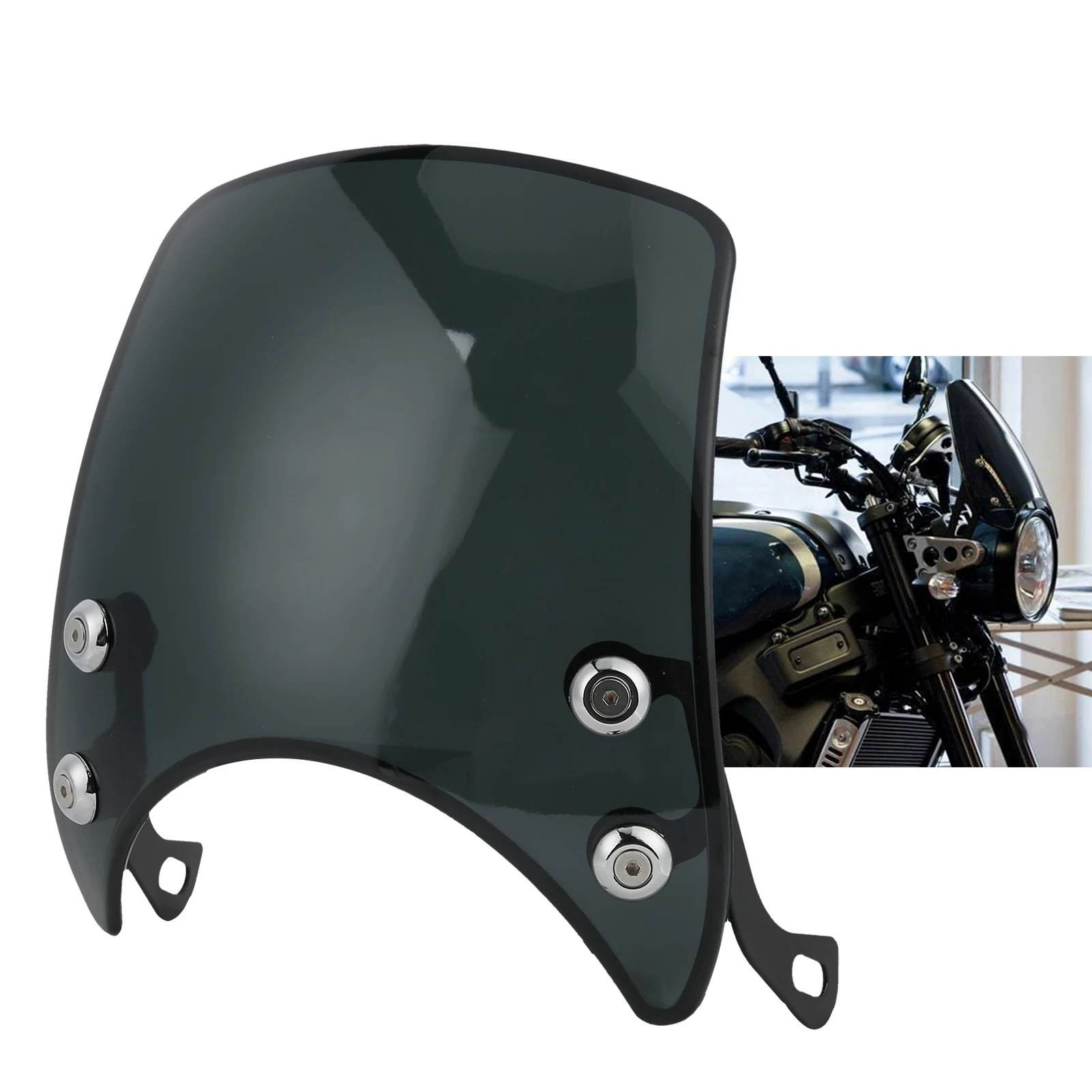 Deflector de viento universal para faro de moto retro 5-7 pulgadas - imagen 3