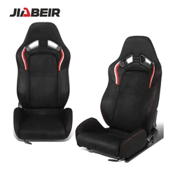 JBR1052 Asientos de carreras gamuza negra logotipo personalizado