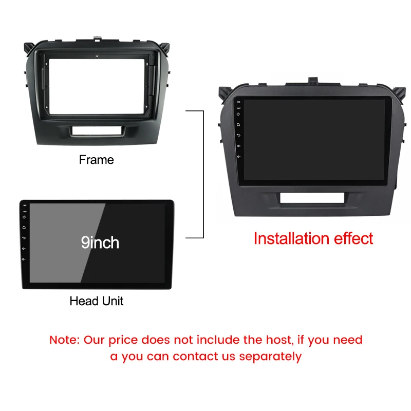 Kit Fascia Radio MEKEDE Adaptador Marco – Suzuki Vitara 2014-2018 - imagen 5