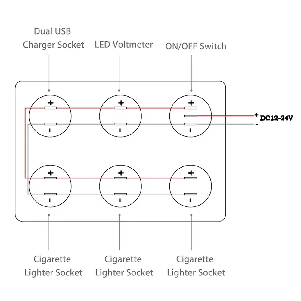 Cargador USB Dual 12V con voltímetro LED para coche y RV - imagen 4