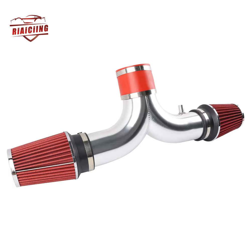 Kit de admisión doble frontal de aluminio rojo para Corvette C5 5.7 V8 - imagen 5