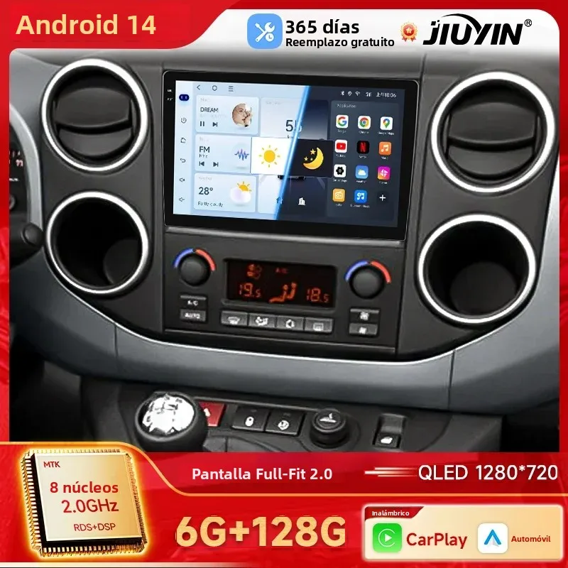 Radio 2 DIN Android Auto compatible Citroën Berlingo y Peugeot Partner - imagen 3