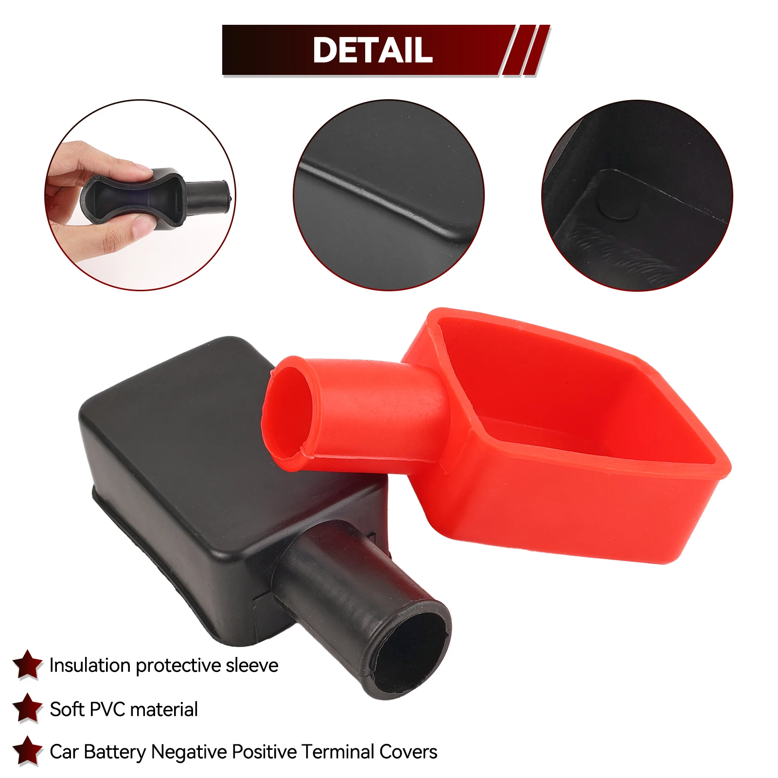 Protectores de bornes positivo y negativo para batería de coche - imagen 5