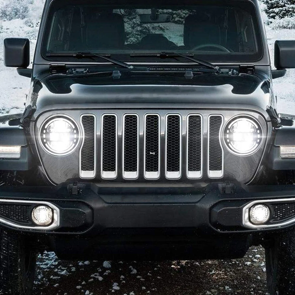 Faros LED con lente proyectora para Jeep Wrangler 2018-2024 - imagen 5