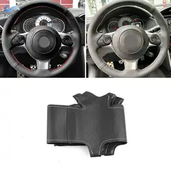Funda de volante de cuero cosida a mano para Ford F-Series 2015-2019
