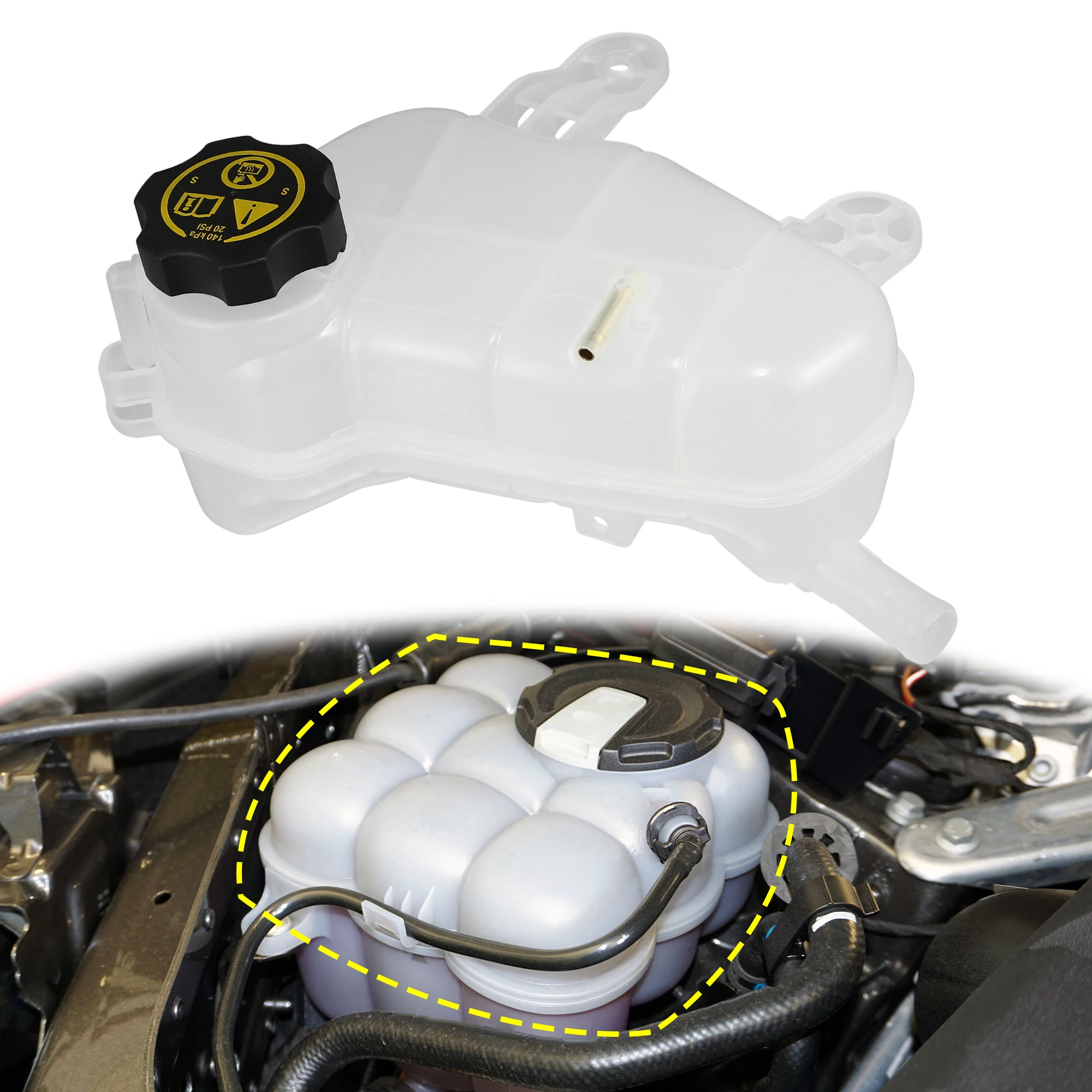 UXCELL 95048411 depósito refrigerante Chevrolet Sonic 1.4L 1.8L 2012 - imagen 3